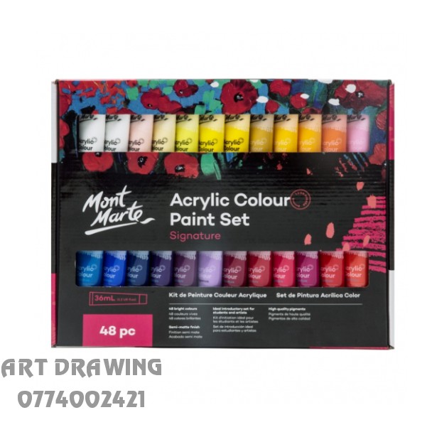 Màu Acrylic Mont Marte 18/24/36/48 x 36ml, Mont Marte Signature Acrylic Paint Set