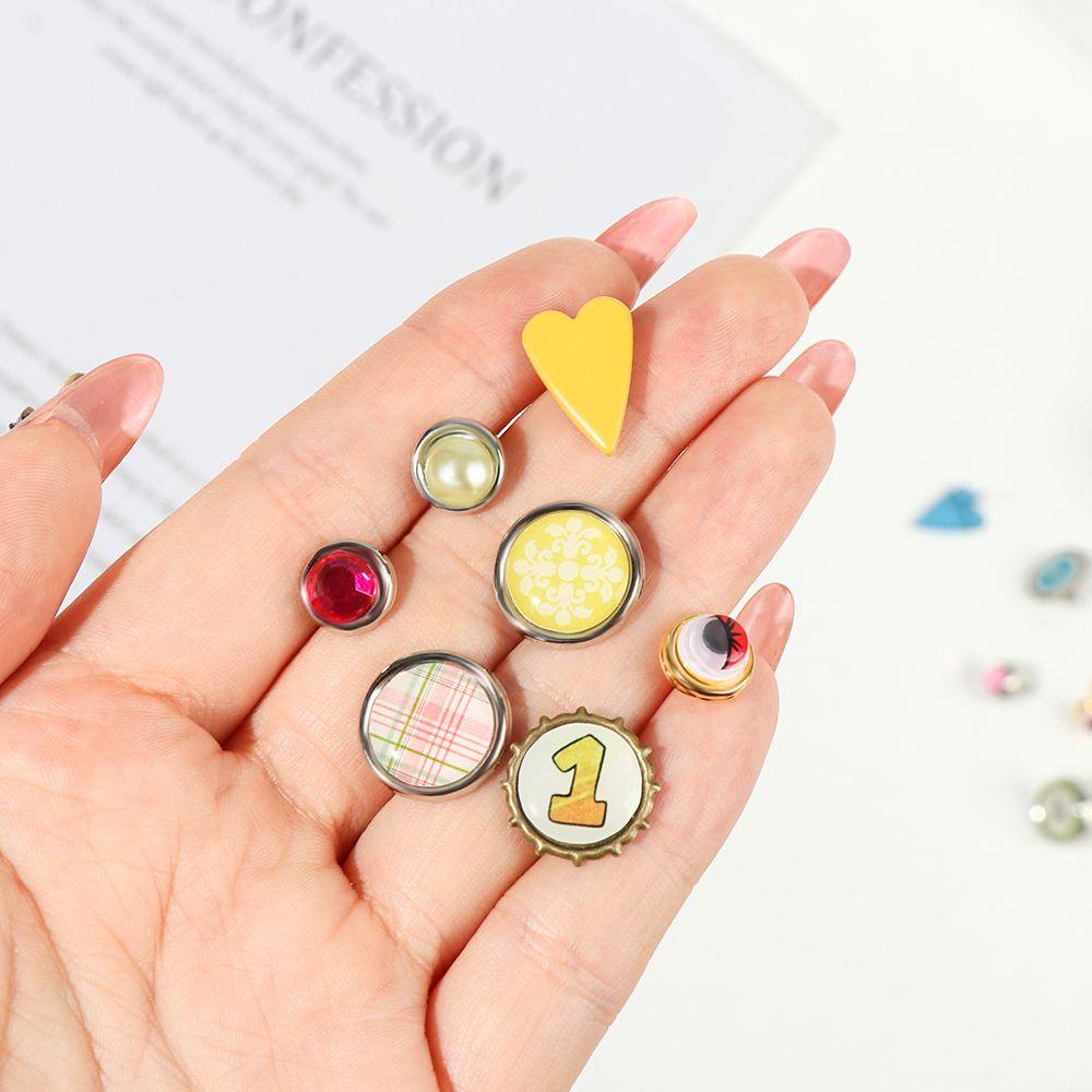 Set 30/50 Đinh Tán Kim Loại Dùng Để Làm Đồ Thủ Công|Album Ảnh Ngọc Trai Trang Trí Album