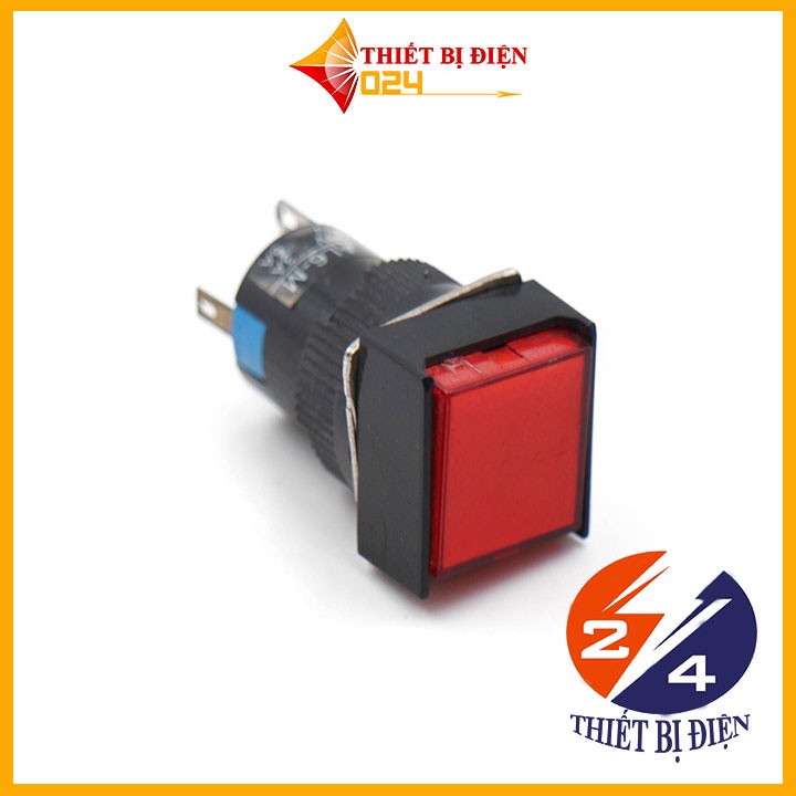 Nút Nhấn Đề Vuông 220VAC AL6 - A Nhấn Giữ Có Đèn Nhiều Màu