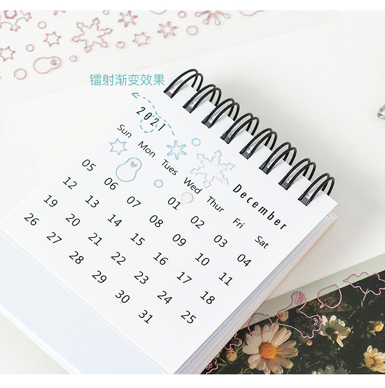 Sticker dán PVC màu laser trang trí album ảnh DIY xinh xắn