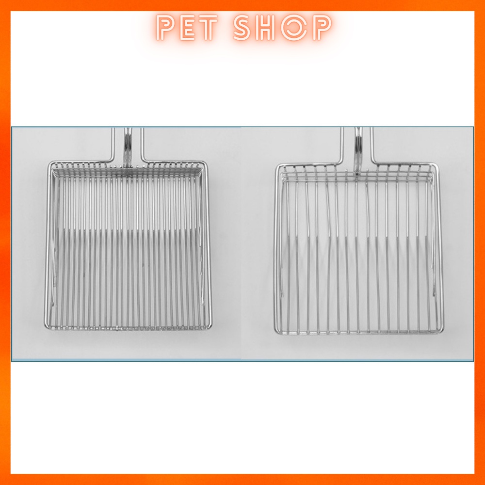 Xẻng xúc cát vệ sinh cho mèo bằng inox, xẻng xúc cát vệ sinh mèo, xẻng hốt cát dọn vệ sinh phân cho mèo