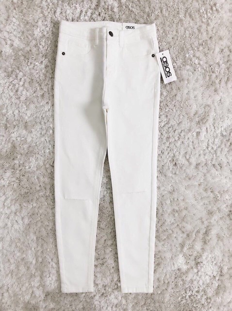 Quần skinny rách ngang gối