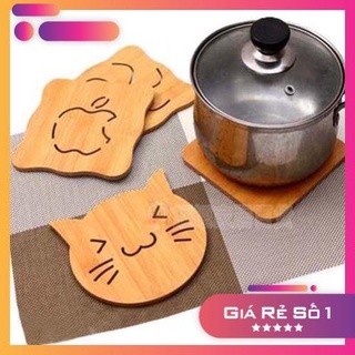Lót nồi bằng gỗ hình kute