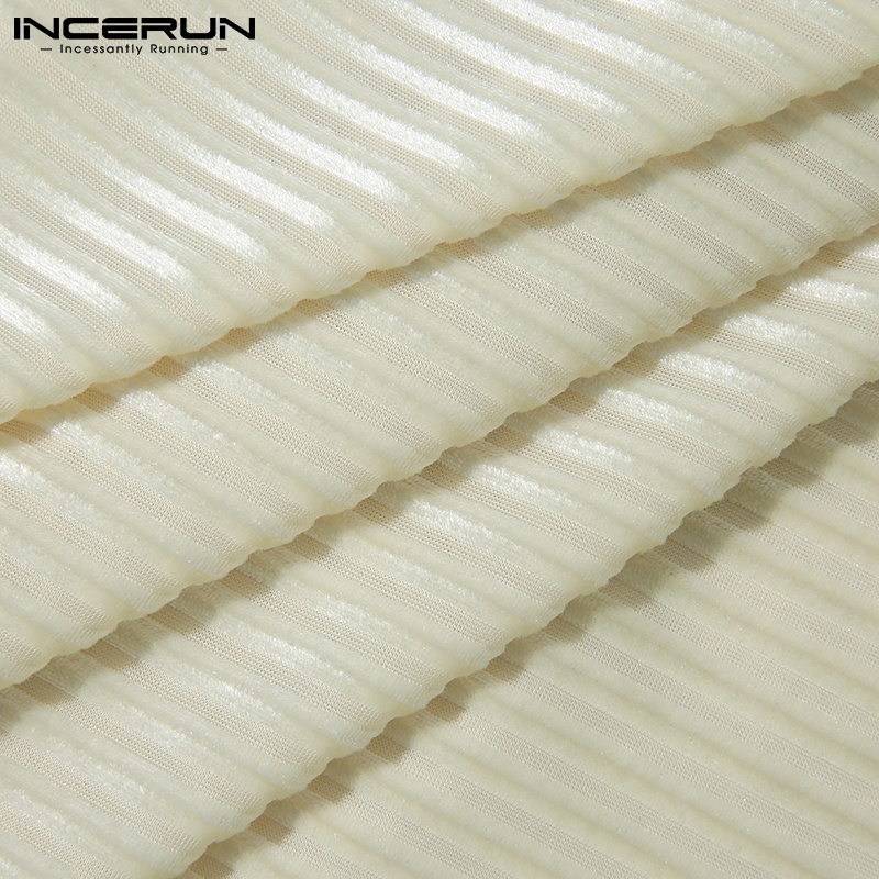 Áo thun Incerun tay ngắn cổ tròn 3 màu tùy chọn đơn giản thời trang dành cho nam