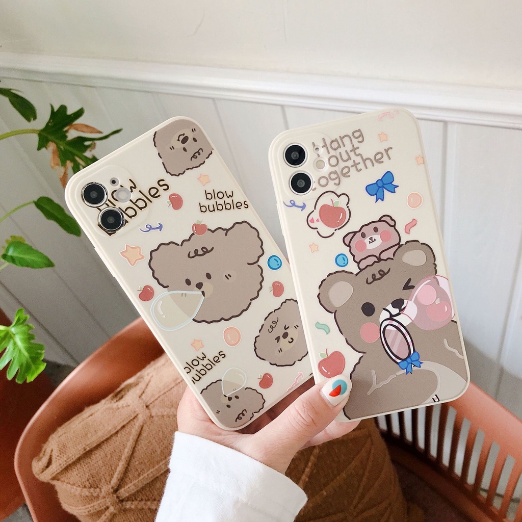 Ốp lưng nhựa mềm TPU dành cho ip, chất liệu nhựa dẻo, hình gấu Bubble Bear 1 ngộ nghĩnh , dễ thương