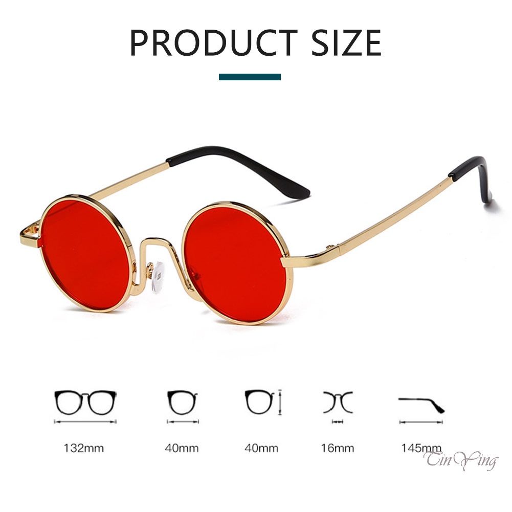 GETNOIVAS Kính Mát Phân Cực Tròng Tròn Tráng Gương Phong Cách Steampunk Cổ Điển Chất Lượng Cao