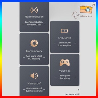 lennovo LP2 Wireless Charging Box Stereo Headset Mini Durable Headset With Microphone