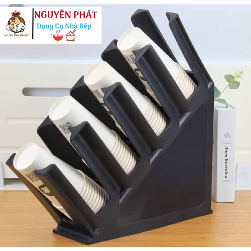 Khay Úp Cốc Chéo 4 Ngăn Nhựa Cao Cấp, Khay úp ly, Kệ đựng ly, cốc trà sữa , kệ take away - Dụng Cụ Pha Chế Đà Nẵng