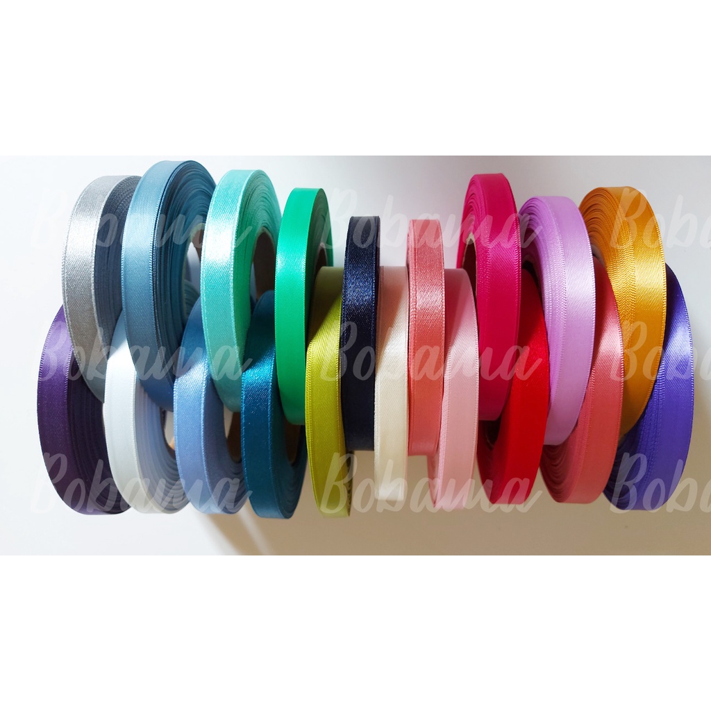 Ruy băng 1cm satin 2 mặt chất lượng cao - cuộn 20m