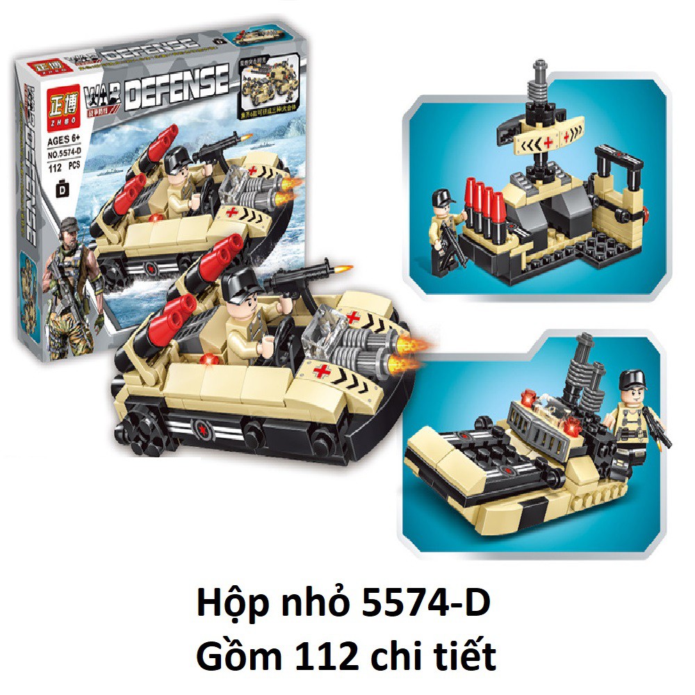 [708 CHI TIẾT] Bộ Lego lắp ráp xếp hình BIỆT ĐỘI PHÒNG KHÔNG ARMY bao gồm XE TĂNG 4 NÒNG, XE QUÂN SỰ, TRỰC THĂNG