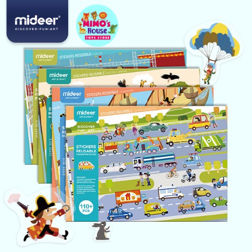 (CÓ ẢNH THẬT) Stickers vui nhộn của Mideer - Reusable Electrostatic Stickers – MD1015-1016