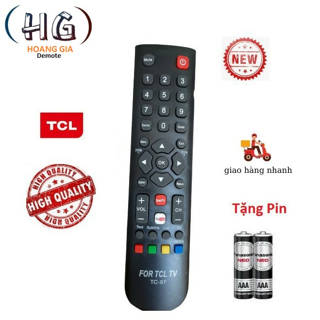 Điều khiển tivi TCL- Hàng mới các dòng TV TCL CRT LCD LED Smart TV