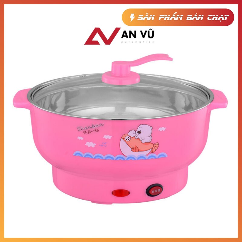 Nồi Lẩu Mini - Ca Nấu Mì ĐA NĂNG Siêu Tốc Siêu Tiện Lợi - Màu Ngẫu Nhiên