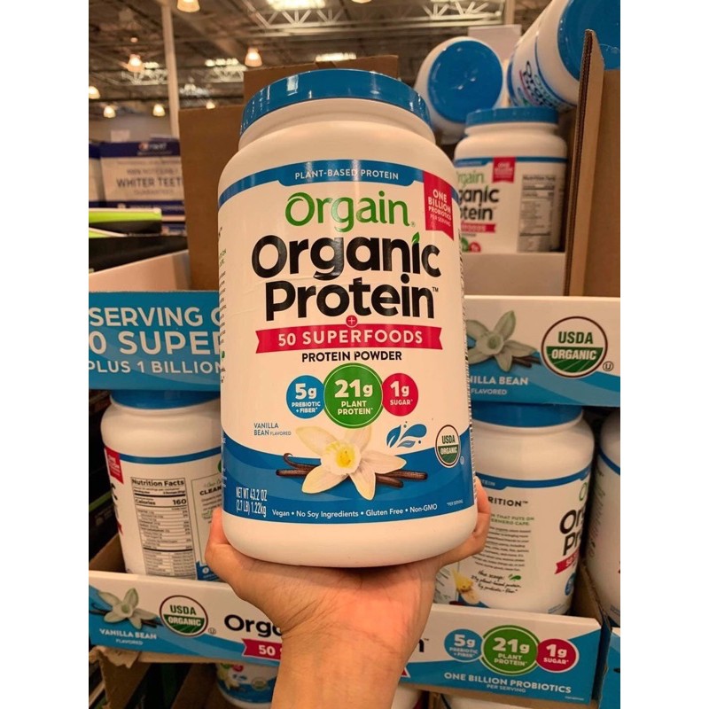 Orgain Organic Protein Bột Uống + Làm Bánh, Pha Sữa