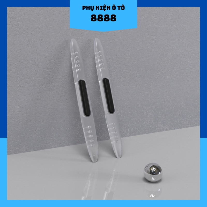 Silicon Chống Trầy Phụ Kiện Ô Tô 8888 Màu Trắng/Đen - Set 4 Miếng Silicon Chống Trầy Ô Tô
