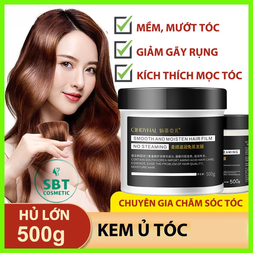 Kem ủ tóc 500g kem dưỡng tóc siêu mềm mượt phục hồi tóc hư tổn óng ả siêu mượt giảm gãy rụng