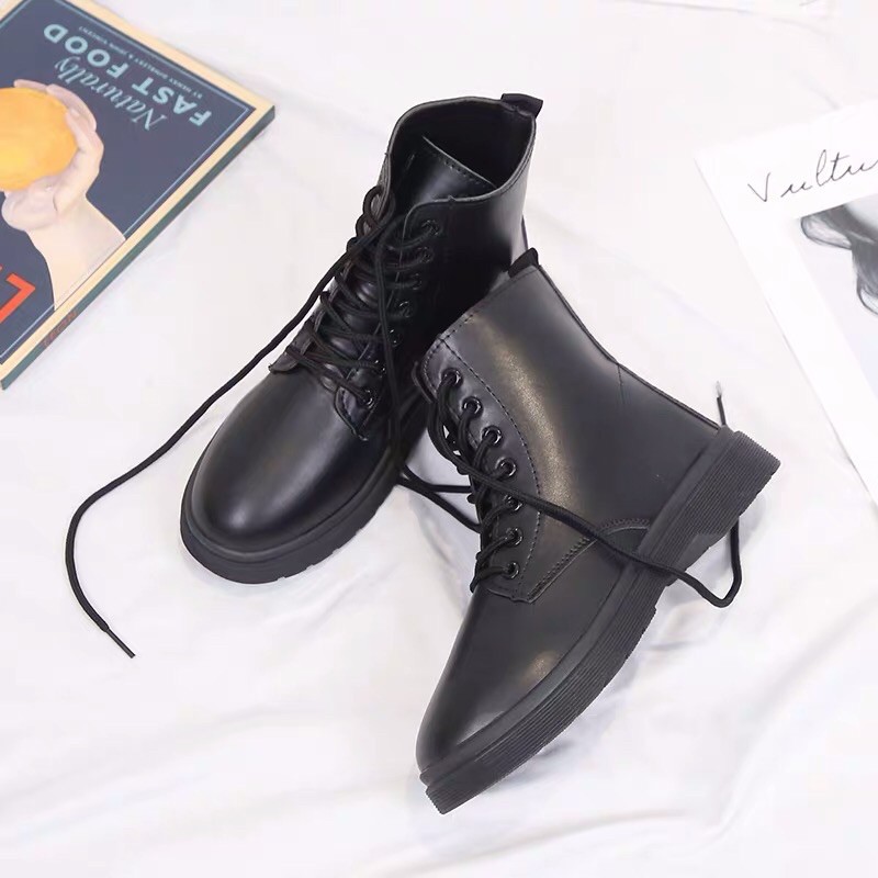 [ ORDER QUẢNG CHÂU] Boots da cổ cao basic Hàn Quốc có ảnh thật | BigBuy360 - bigbuy360.vn