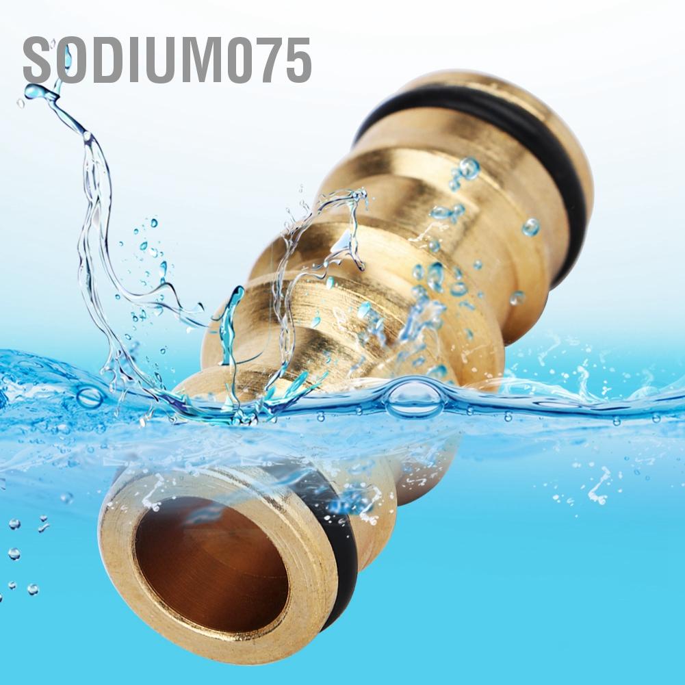 Sodium075 Brass Hose Tap Connector Threaded Garden Water Pipe Adaptor Fitting
