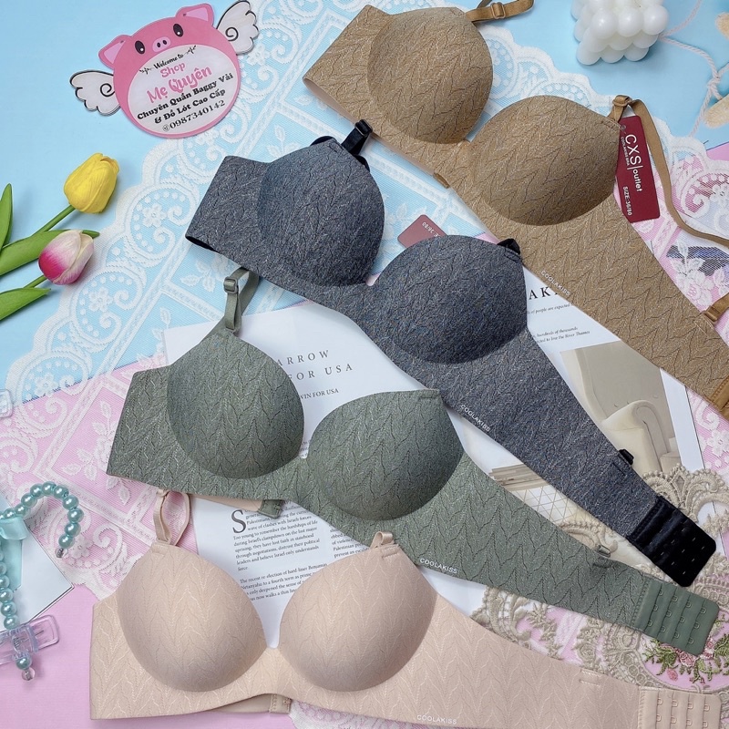 Áo ngực, áo lót su non muối tiêu đệm bàn tay nâng ngực tạo khe tự nhiên- hàng cao cấp