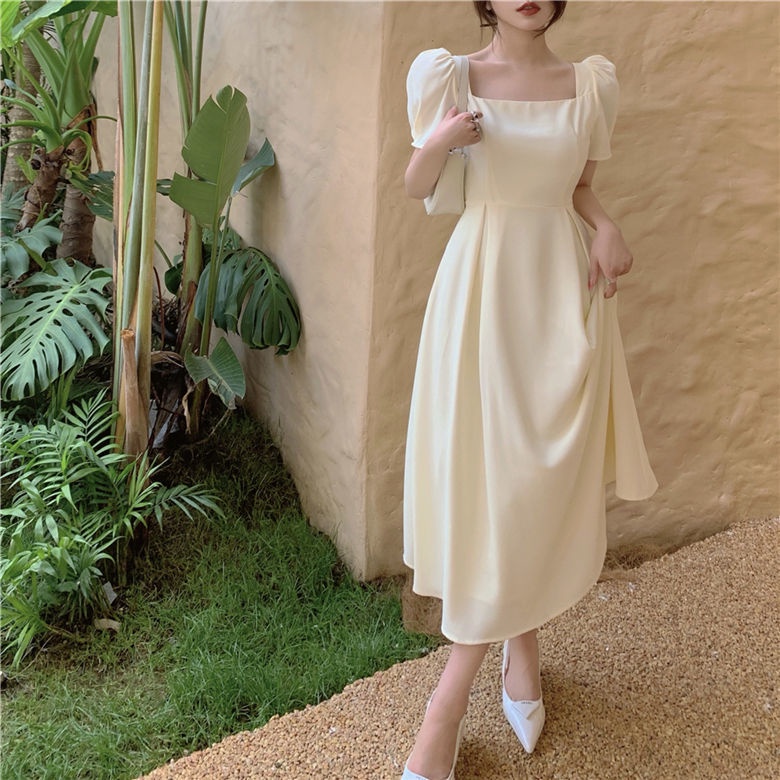 Đầm Dài Tay Phồng Phong Cách Pháp Thời Trang Mùa Hè Hàng Mới 2022 Dành Cho Nữ