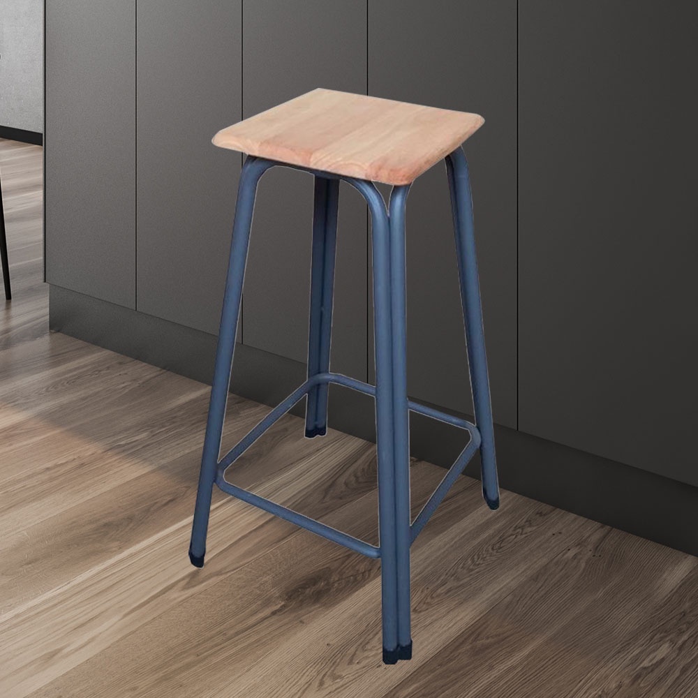 HomeBase ME LIVING Ghế xếp gỗ MDF khung thép CAYLA W39.5xH46,5xD39.5 màu gỗ sồi