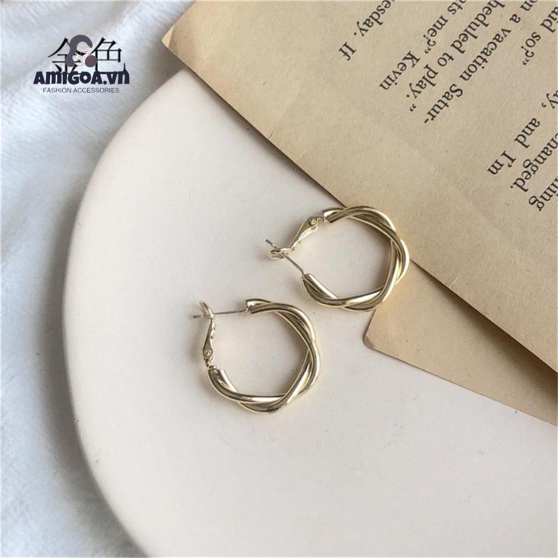 ✨✨Hoa Tai Thiết Kế Xoắn Độc Đáo Thanh Lịch Sành Điệu Cho Nữ