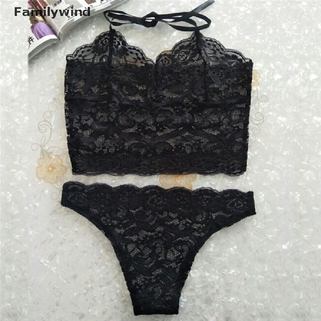 Familywind> Women Hollow Lace Tube Tops Sexy Lingerie Pants Briefs Underwear Pajamas Sets  well | BigBuy360 - bigbuy360.vn
