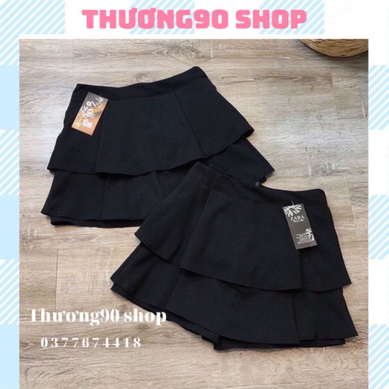 Chân váy TRƠN 2 TẦNG có quần cực xinh xòe //THƯƠNG90 SHOP