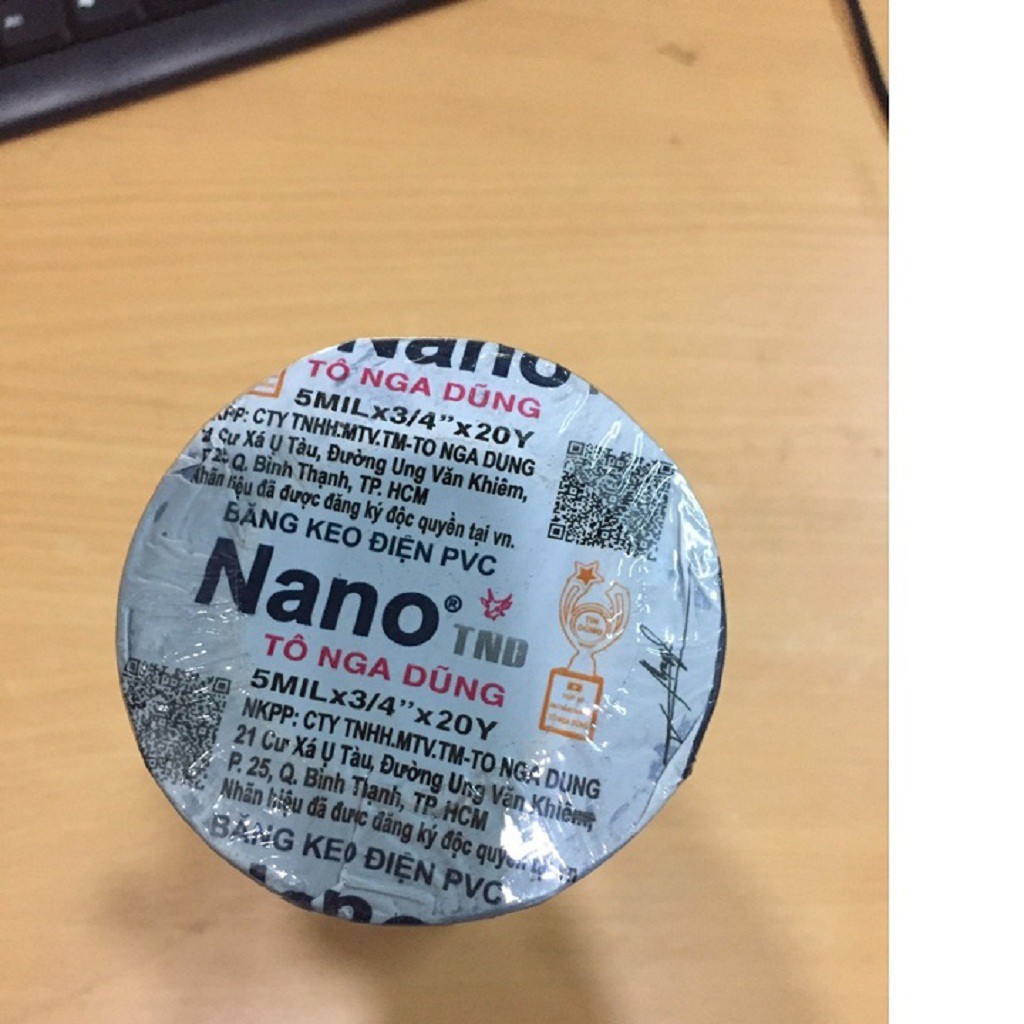 BĂNG KEO ĐIỆN NANO TO NGA DŨNG 20Y NHIỀU MÀU