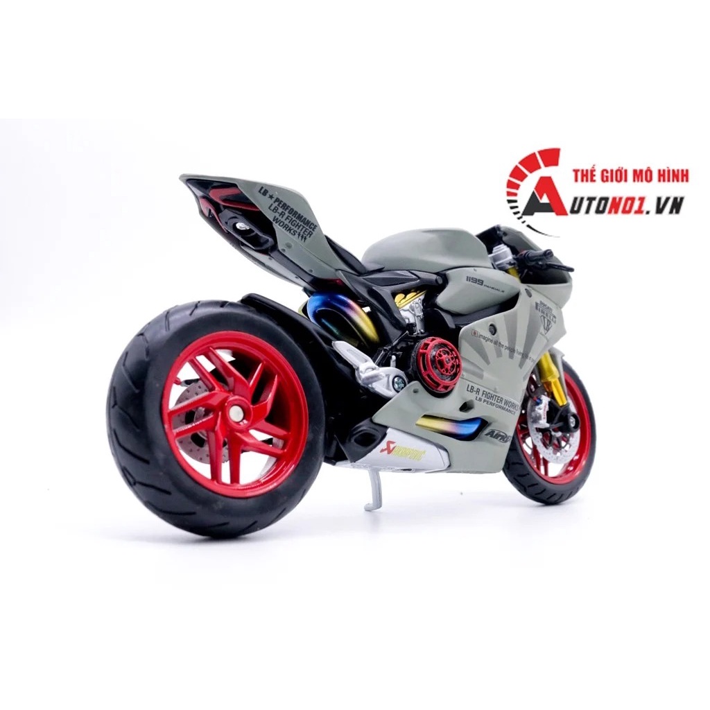 MÔ HÌNH XE ĐỘ DUCATI 1199 PANIGALE S LIBERTY WALK NỒI KHÔ 1:12 AUTONO1 D221A