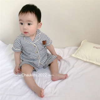 Bộ pijama kẻ caro cho bé