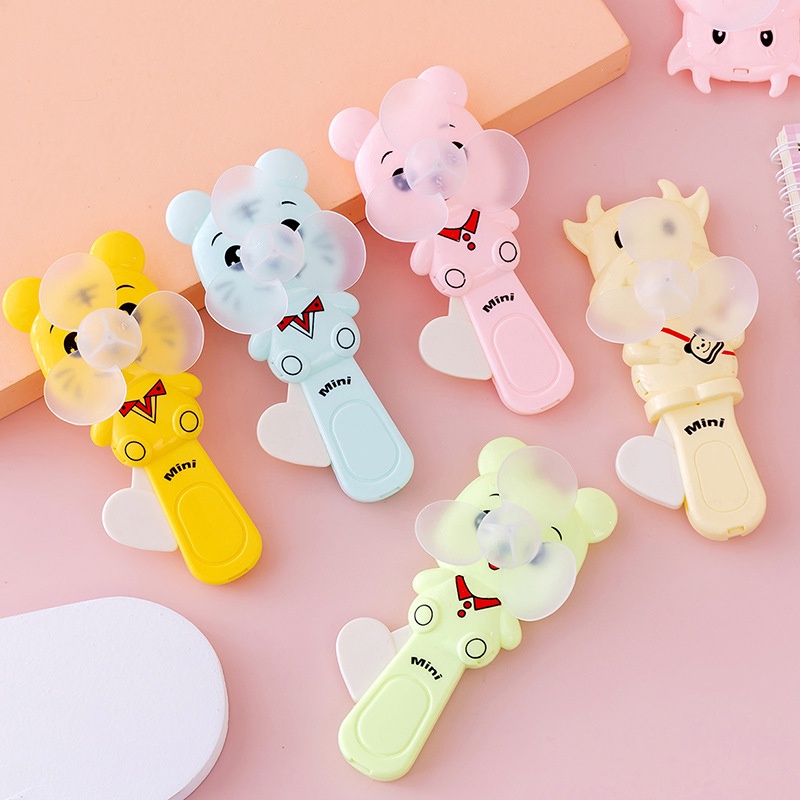 Quạt Cầm Tay mini Hình Hoạt Hình Dễ Thương Có Thể Gấp Gọn YKD