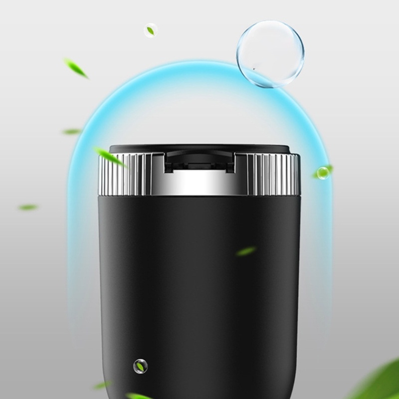 Gạt Tàn Thuốc Lá Có Nắp Và Đèn LED Xanh Dương Tinh Tế Cho Văn Phòng / Nhà Ở