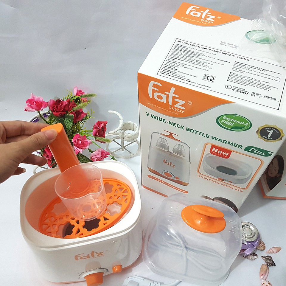 Máy Hâm Sữa Và Tiệt Trùng 2 Bình Cổ Rộng Fatz Baby - BAO BÌ MỚI - 8809224880199