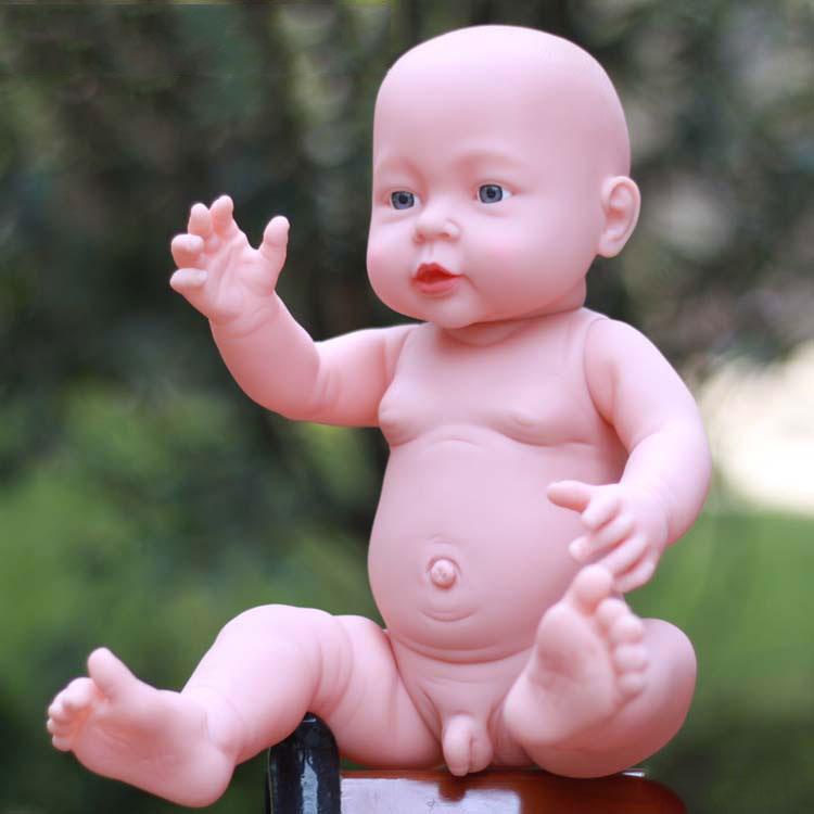 Combo 02 Mô Hình Búp Bê Silicone Trơn Bé Trai và Bé Gái - Cao 41cm