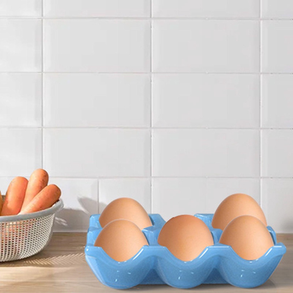 GOGOUP Giá Đỡ Trứng Bằng Đất Sét 6 Lỗ Tiện Dụng