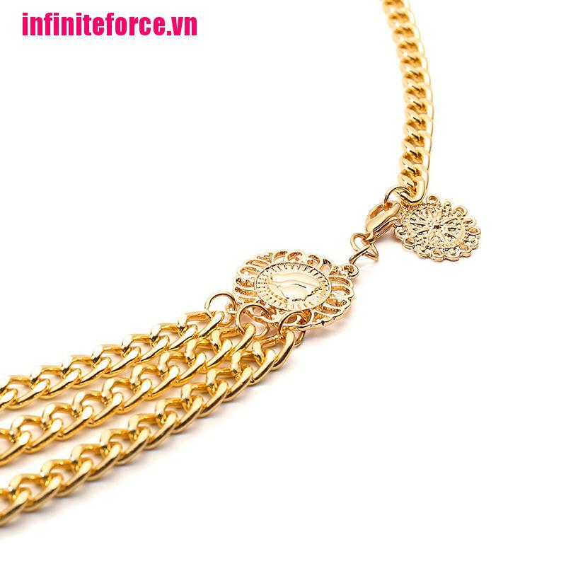 Charms Thắt Lưng Dây Xích Kim Loại Thời Trang Cho Nữ