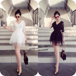 Đầm ren phối lưới 3 tầng