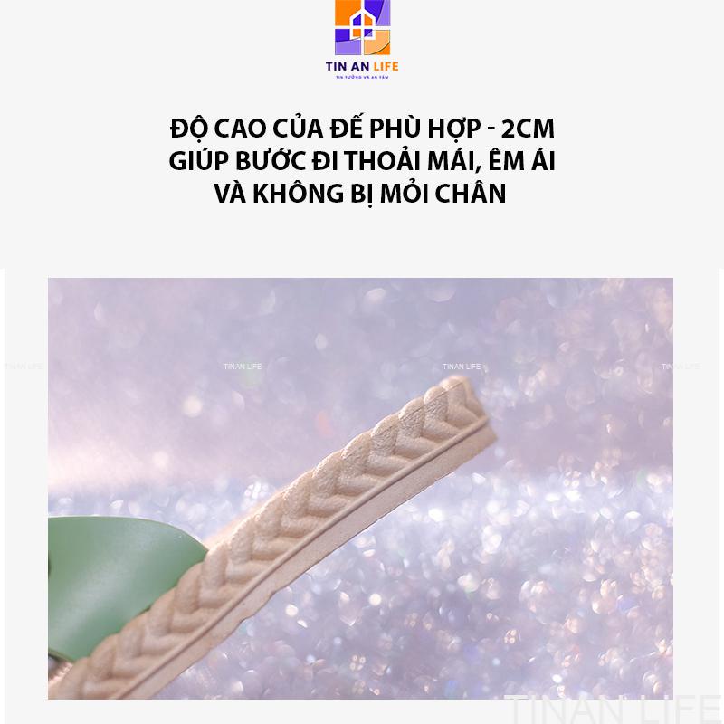 Dép Nữ Bông Hoa Quai Chéo Êm Chân, Đi Biển, Mang Trong Nhà, Bám Sàn Không Trơn Trượt