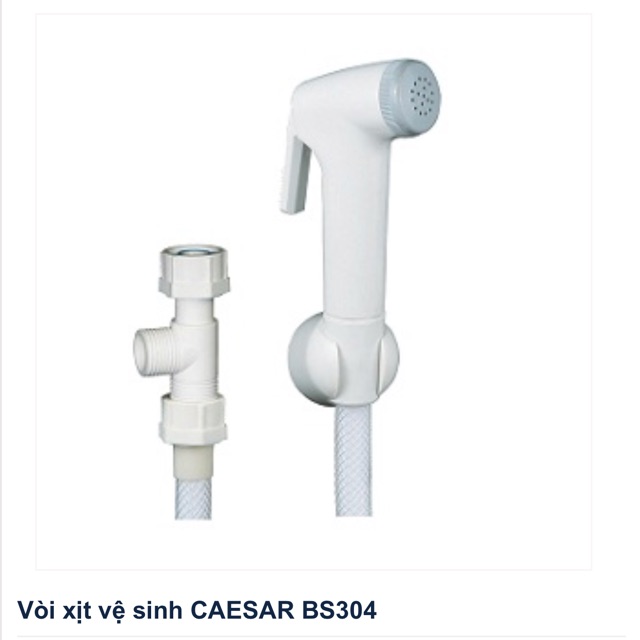 Xịt vệ sinh phòng tắm cao cấp Caesar BS304 kèm van chia nước