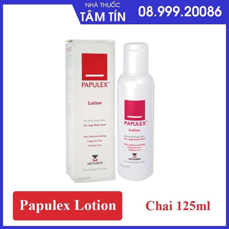 [NHẬP KHẨU] Sữa Dưỡng Mụn Toàn Thân, Mụn Lưng, Mụn Vai, Mụn Ngực, Cổ - Papulex Lotion (125ml)