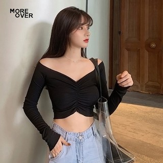 Áo Crop Top Tay Dài Trễ Vai Gợi Cảm Cho Nữ