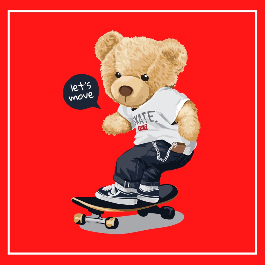 Sticker ủi áo, decal dán áo Bộ hình Gấu siêu xinh kích thước lớn cao trên 25cm ủi in áo thun hoặc hoodie