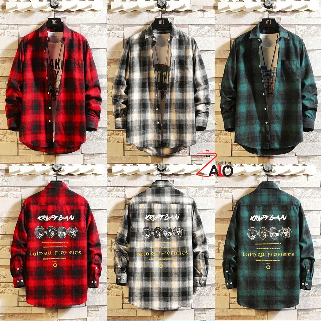 Áo Sơ Mi Flannel Caro Trẻ Trung Năng Động Cá Tính SM10 Unisex Zalofa