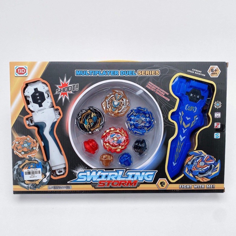 Bộ đồ chơi 4 Quay Beyblade và bàn đấu - Video,hình ảnh thật
