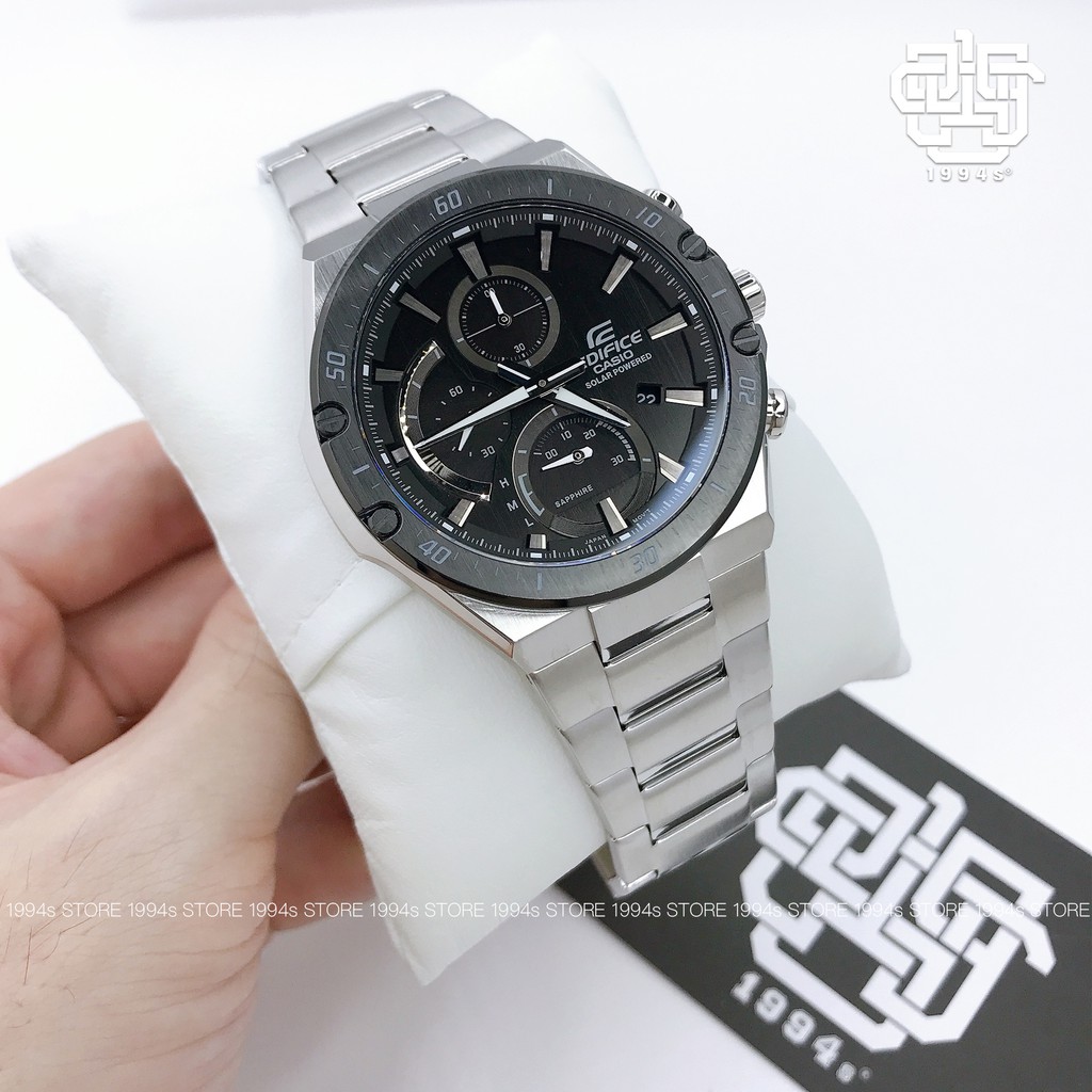 Đồng hồ nam Casio Edifice EFS-S560 / EFS-S560DB-1A mặt kính Sapphire, mỏng 9.9mm, năng lượng mặt trời, hàng chính hãng