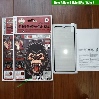 Cường lực Redmi Note 9s / Note 7 / Note 8 / Note 8 Pro / Note 10 Pro / Note 11 Pro Kingkong cao cấp viền mỏng trơn mượt
