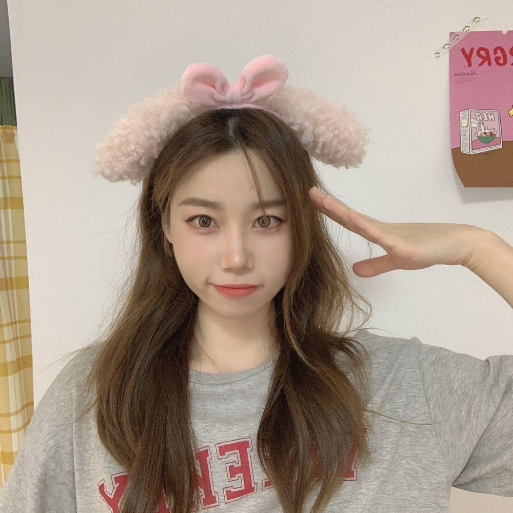 Băng Đô Cài Tóc Đính Nơ Tai Cún Ngọt Ngào Dễ Thương Cho Nữ