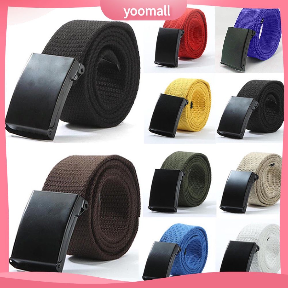 Thắt Lưng Vải Canvas Bản Rộng Phong Cách Quân Đội Cho Nam Và Nữ