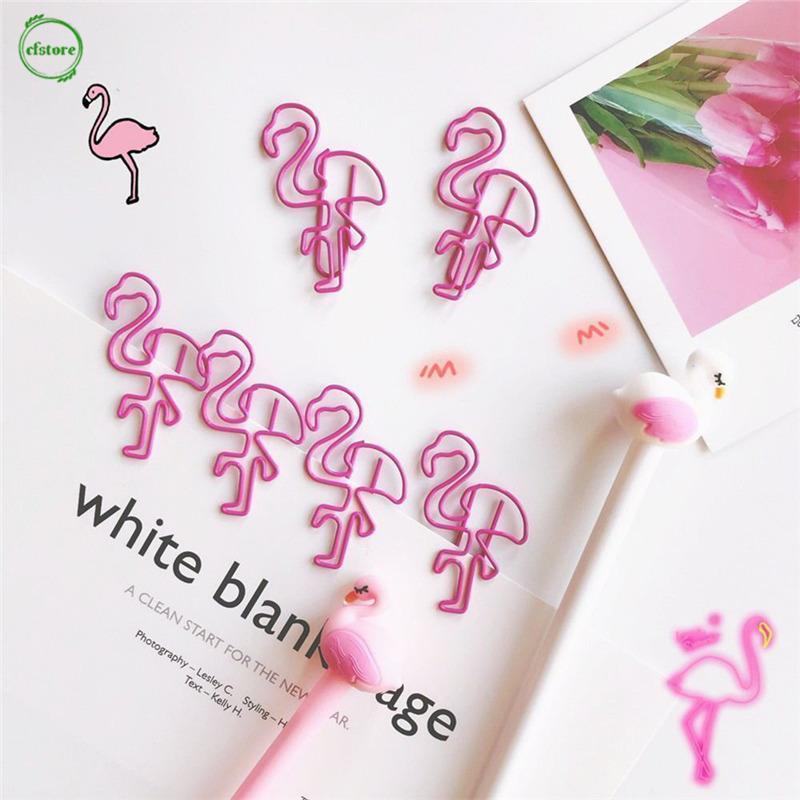 CF Flamingo Bookmark Planner Paper Clip Metal Material Bookmarks for Book Stationery School Office Supplies